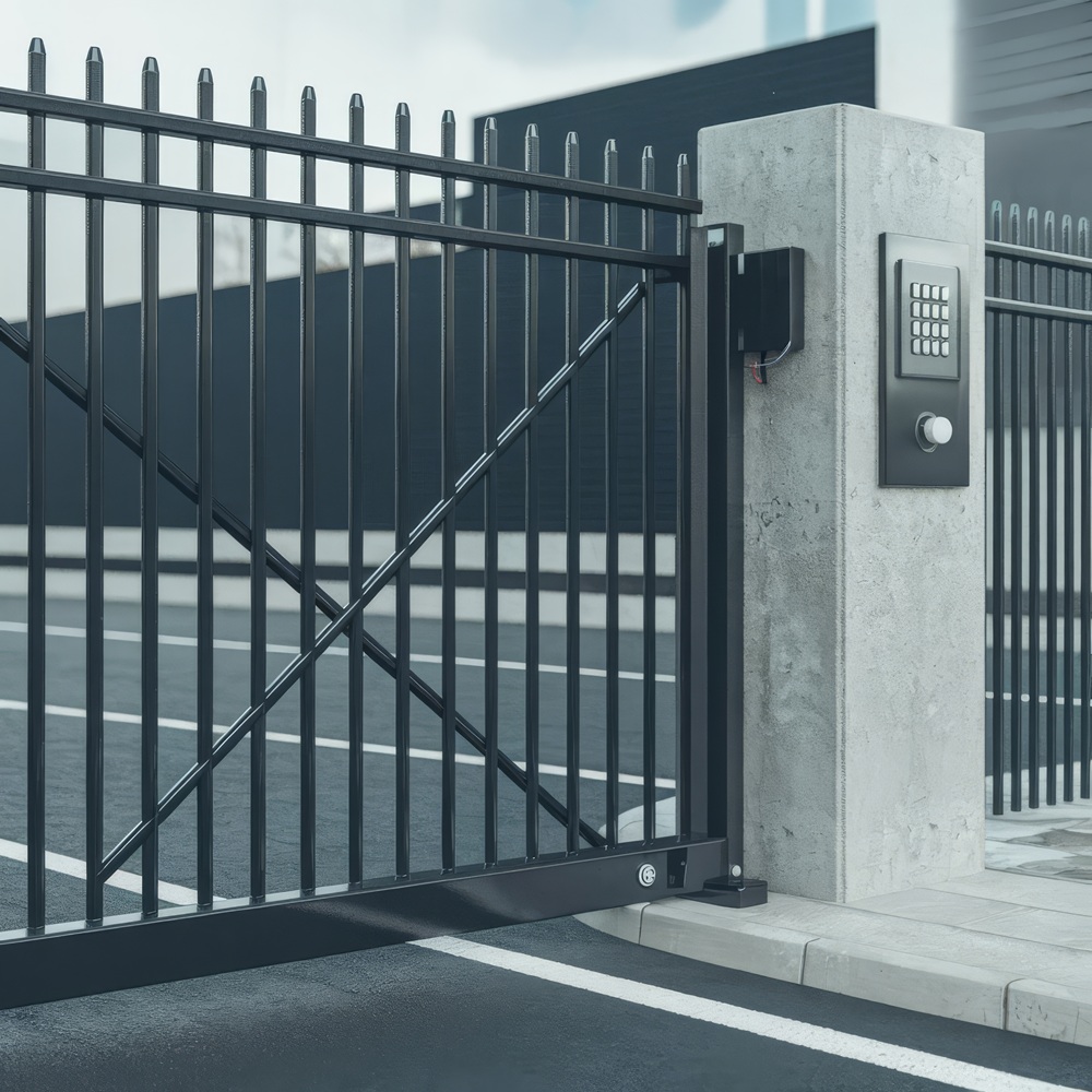 Gate Automation 8 3d illustration barrier gate automatic system security