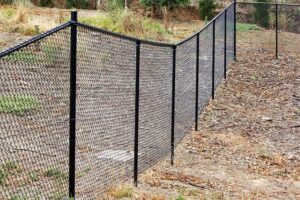 PVC Chain mesh with top rail No barbed wires