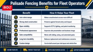 Palisade Fencing Benefits for Fleet Operators
