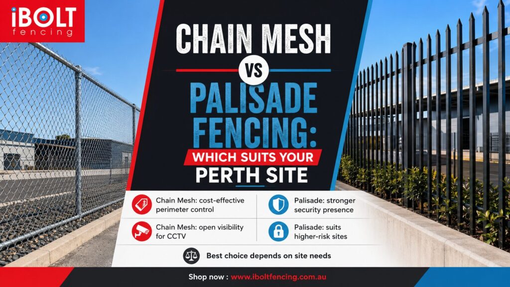 Chain Mesh vs Palisade Fencing: Which Suits Your Perth Site?
